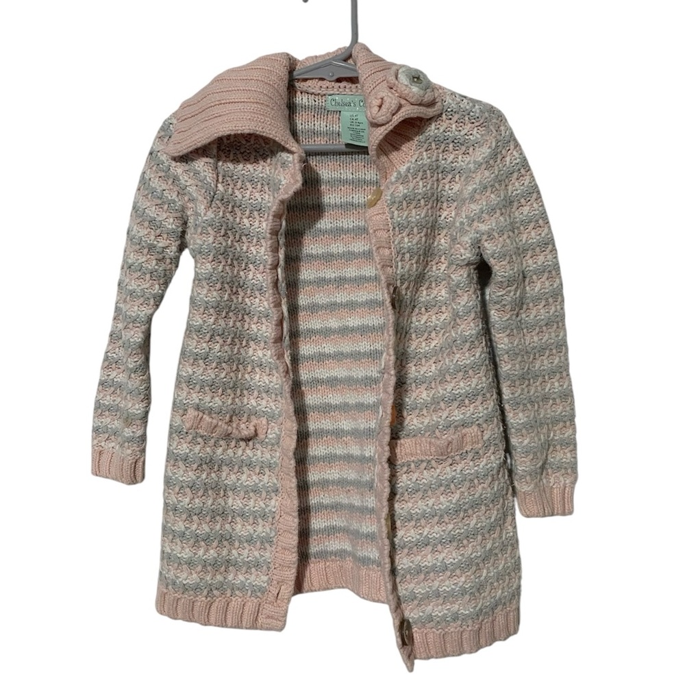 Chelsea’s Corner Kids Cable Knit Button Up Cardigan